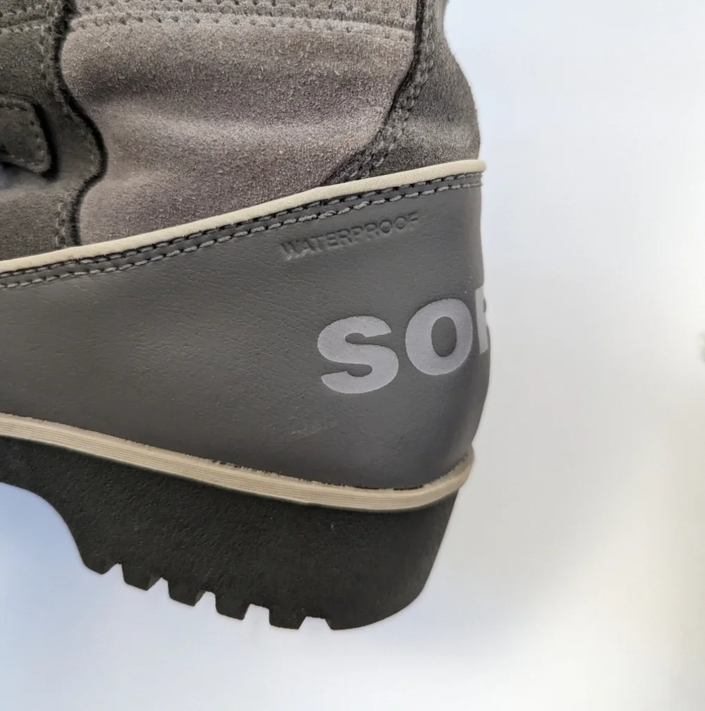 SOREL Tivoli II High Women's Winter Carnival Boots - Grey Faux Fur Trim - Size 6 - Picture 4 of 11